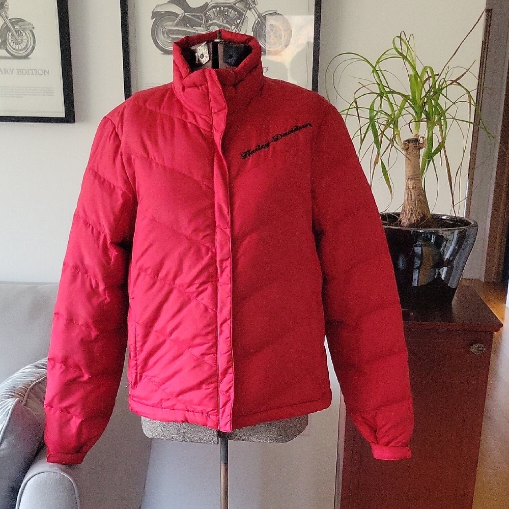 Harley-Davidson Puffer Jacket  Large Red